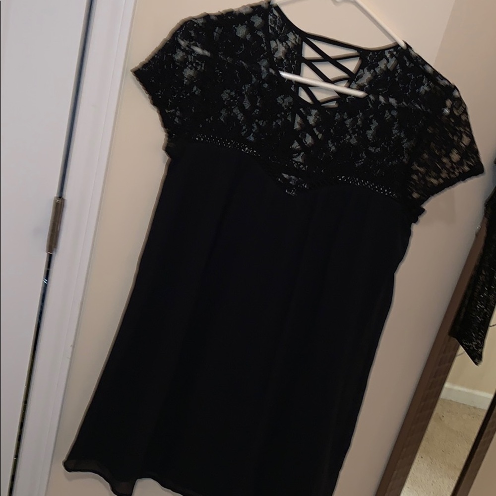 Black lace dress